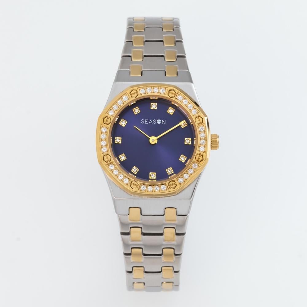 ساعة سيزون نسائية مرصعة بالكرستال