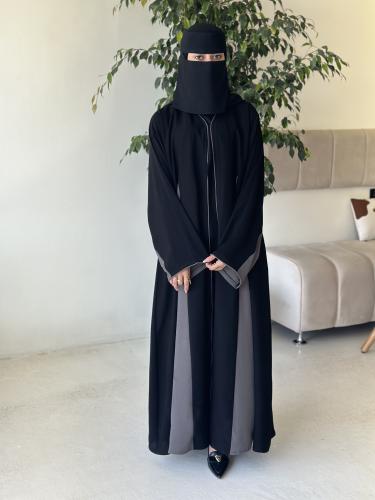 عباية نص كلوش كريب ملكي راقي