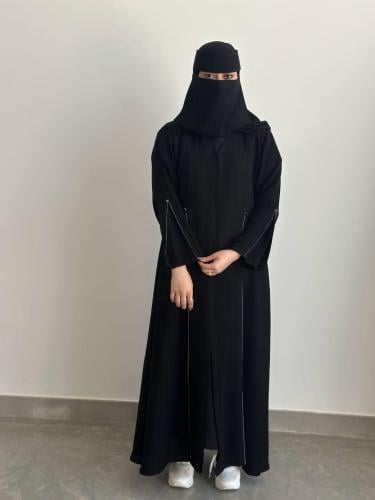 عباية قماش انترنت كوري مع ازرار
