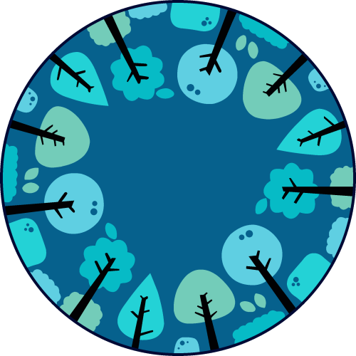 سجادة الغابة الهادئة الدائرية  2م