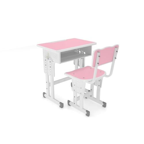 طاولة وكرسي الطالب الاقتصادي - وردي