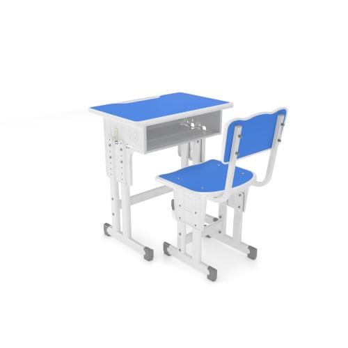 طاولة وكرسي الطالب الاقتصادي - أزرق