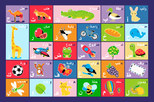 سجادة الحروف و الصور العربية المستطيلة  2*3م