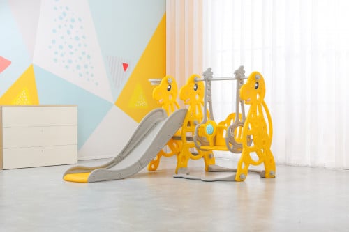 مرجيحة و زحليقة الديناصور أصفر