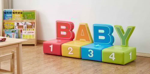 كنب صوفا رباعي ملون - الأطفال