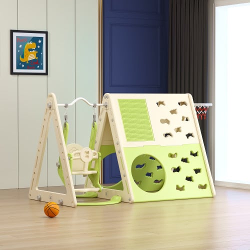 زحليقة و جدار التسلق الممتع أخضر