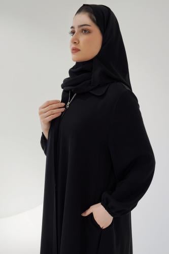 Collar Zipper Abaya - عباية السحاب