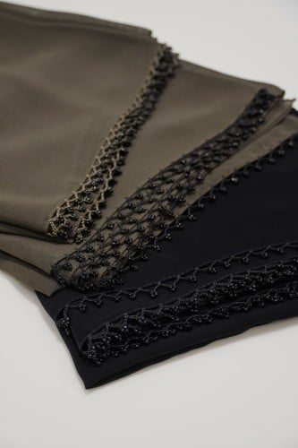 Handmade embroidery hijab - طرحة حياكة يدوية