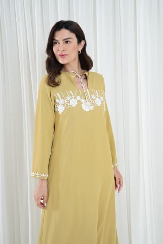 Floral Hand Embroidered Dress