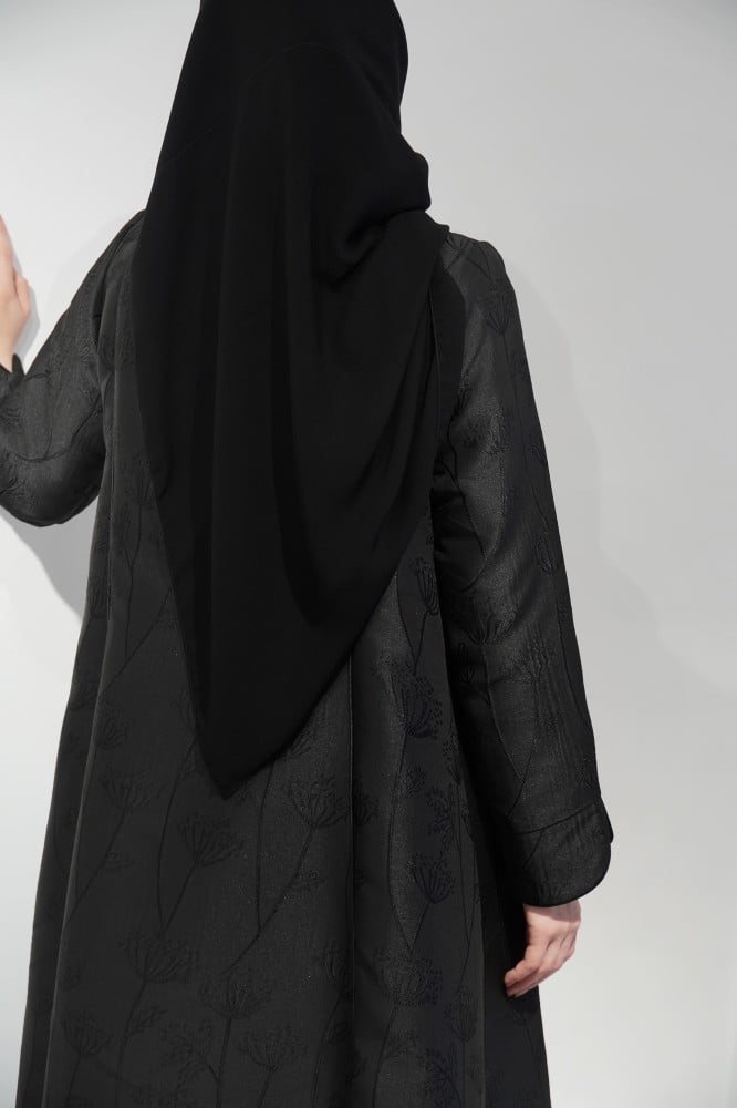 Black Jacquard Abaya - Cancelled