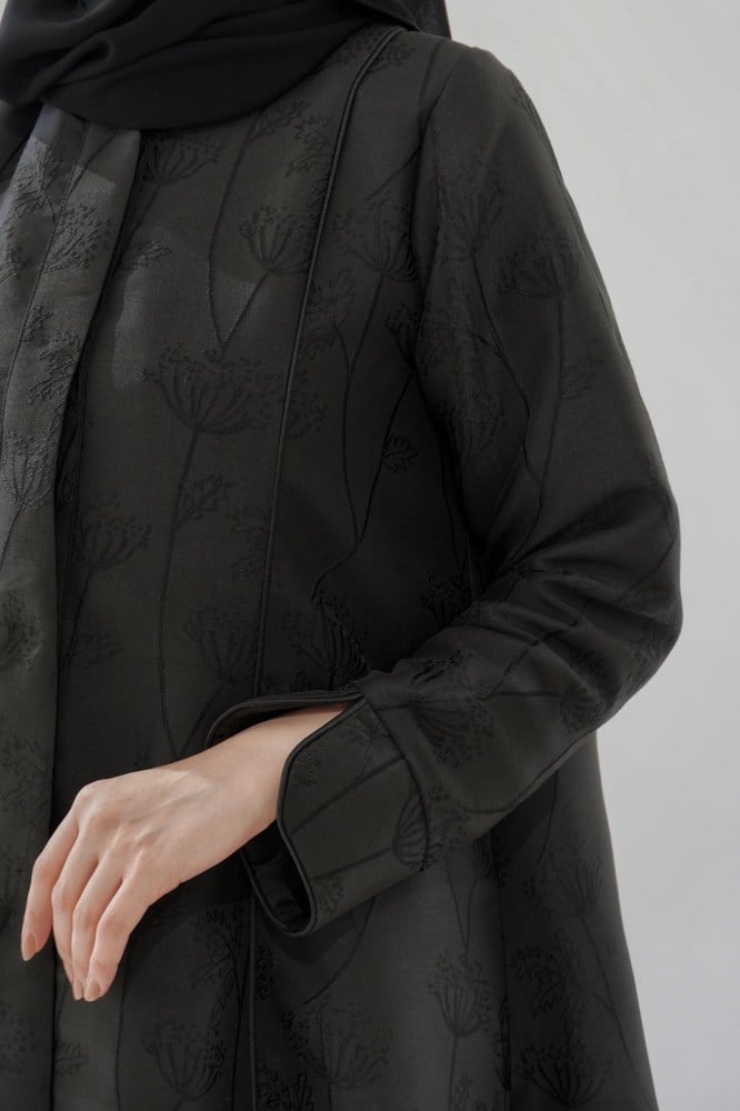 Black Jacquard Abaya - Cancelled