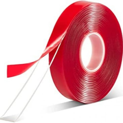 تيب دبل فيس شفاف احمر 24ملم 3متر