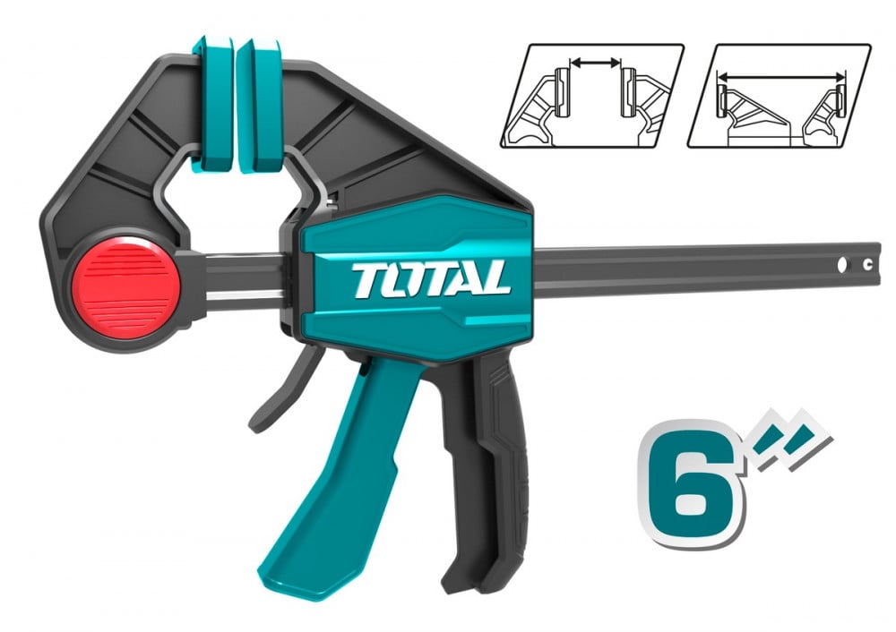 توتال مربط نجار يد فيبر اتوماتيك  6" 60KGS 63*150mm