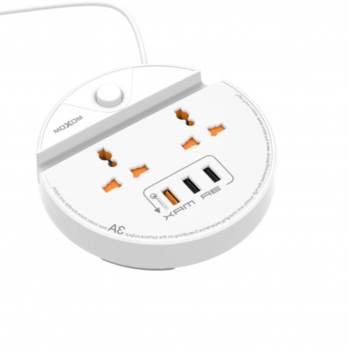 موكسوم موزع كهرباء وشاحن سريع مع 3 منافذ USB شحن ف...