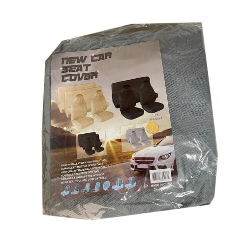 غطاء مقعد سيارة 4 قطع - رمادي