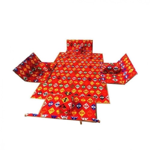 طقم جلسة مع تكية 9 قطع سوري - لون عشوائي