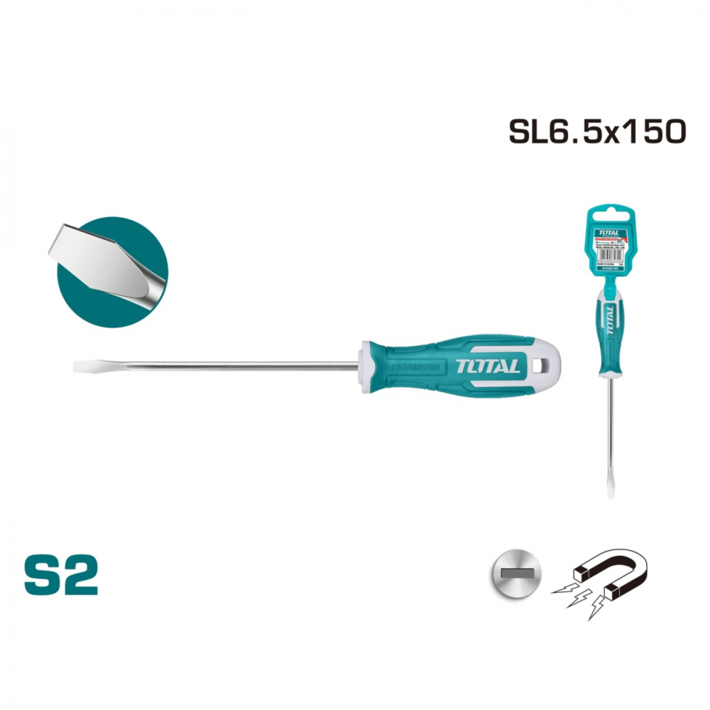 توتال مفك مسطح  S2/SL6.5x150