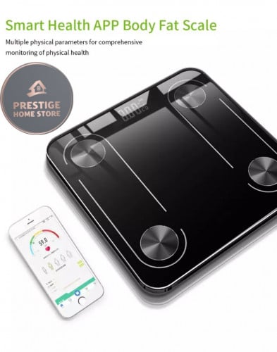 ميزان الجسم الذكي (لون أسود)