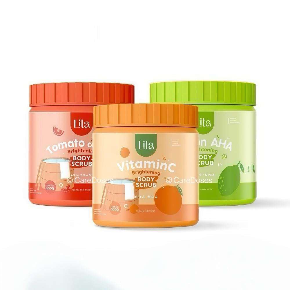 Lita Therapeutic Scrubs for Lightening and Unifying Body Tone (3 Types) Lita Scrub Lemon | Tomato | Vitamin C 500g