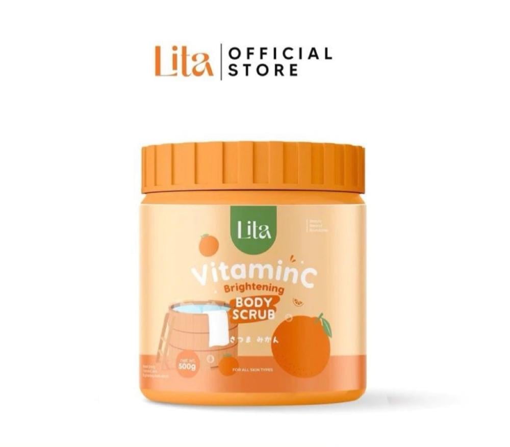 Lita Therapeutic Scrubs for Lightening and Unifying Body Tone (3 Types) Lita Scrub Lemon | Tomato | Vitamin C 500g