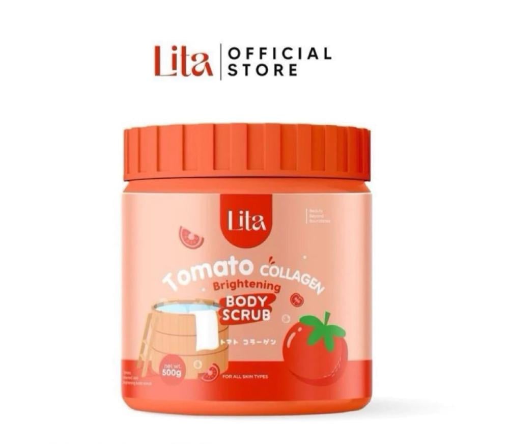 Lita Therapeutic Scrubs for Lightening and Unifying Body Tone (3 Types) Lita Scrub Lemon | Tomato | Vitamin C 500g