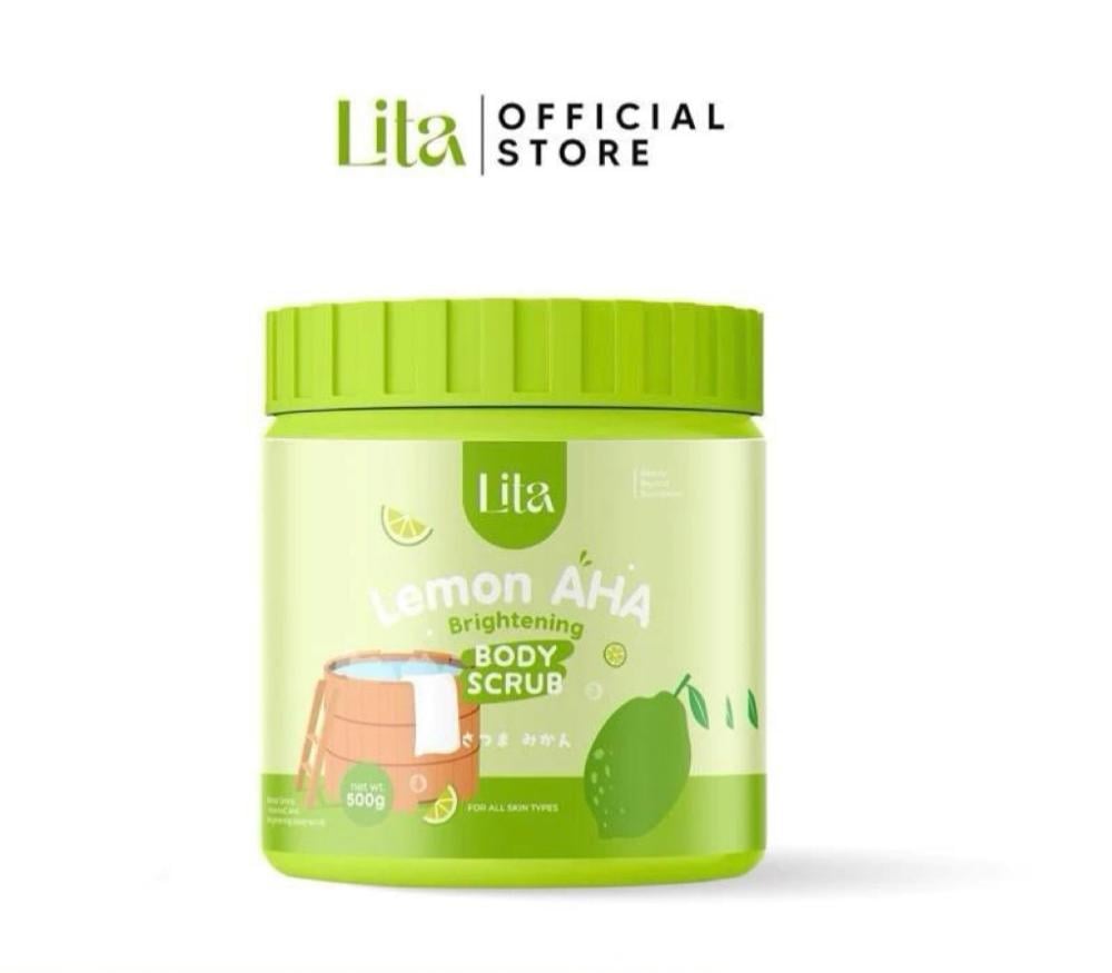 Lita Therapeutic Scrubs for Lightening and Unifying Body Tone (3 Types) Lita Scrub Lemon | Tomato | Vitamin C 500g