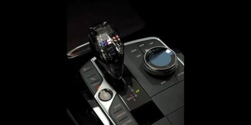 عصا القير كريستال BMW مع الماوس وزر التشغيل.