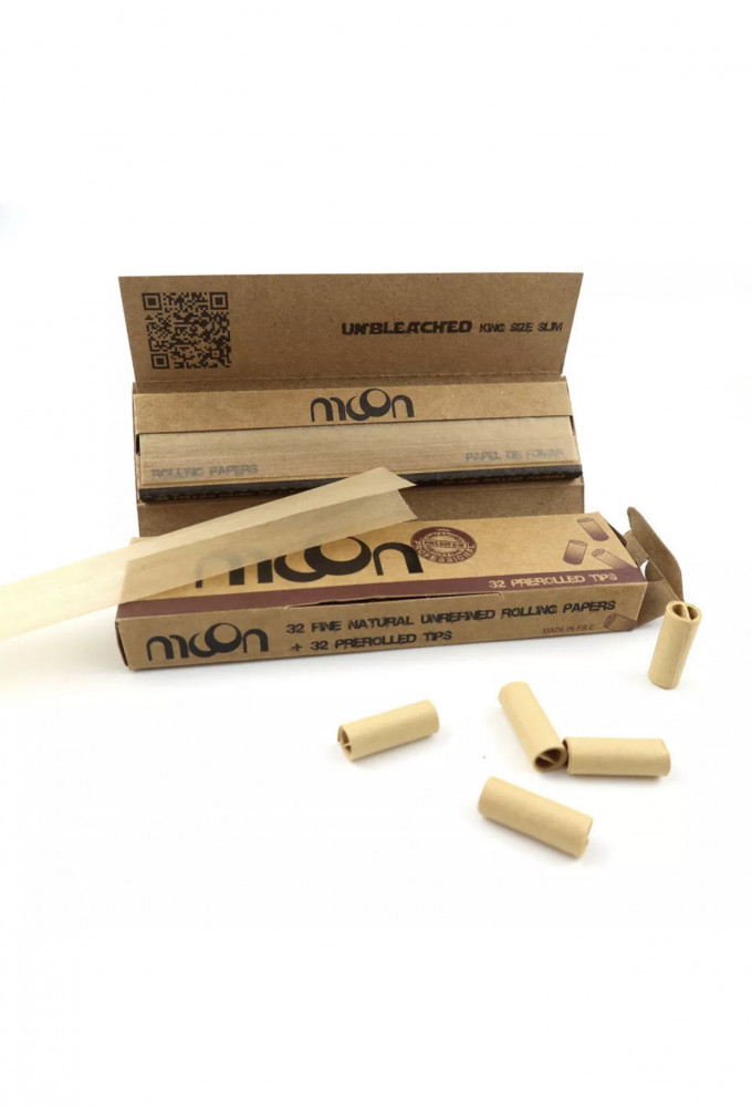 ورق مون طويل مع فلاتر جاهزة moon Rolling Papers with 32 Pre-Roll