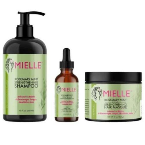 مجموعة تقوية الشعر اكليل الجبل والنعناع 3 قطع من ميلي اورجانيكس