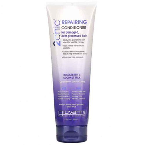 جيوفاني - بلسم للشعر التالف والمعالج بإفراط بالتوت الأسود وحليب جوز الهند 250مل