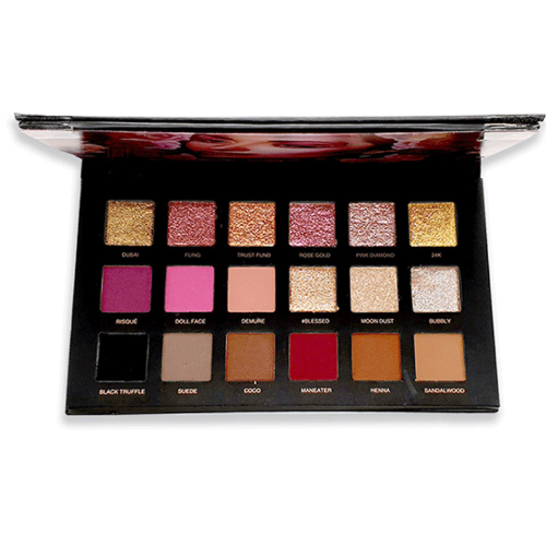 ميك اوفر 22 - مجموعة ظلال عيون مكونة من 18 لون روز جولد  RG002