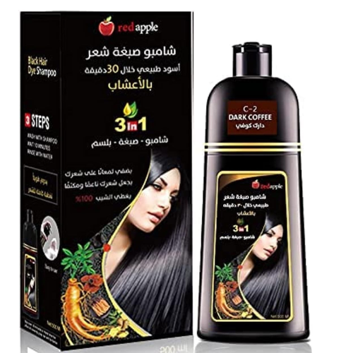 ريد ابل - شامبو صبغ الشعر بالأعشاب دارك كوفي  500 مل