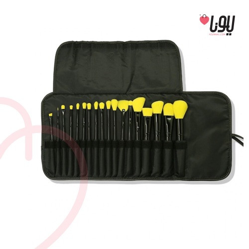 كارا بيوتي - مجموعة فرش  YELLOW BRUSH 18 SET
