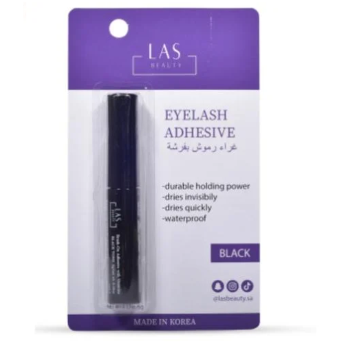 غراء رموش بفرشة من لاس بيوتي BLACK