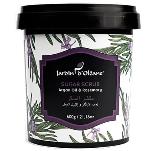 جاردن اوليان -  مقشر السكر للجسم بزيت الأركان وإكليل الجبل600 غرام