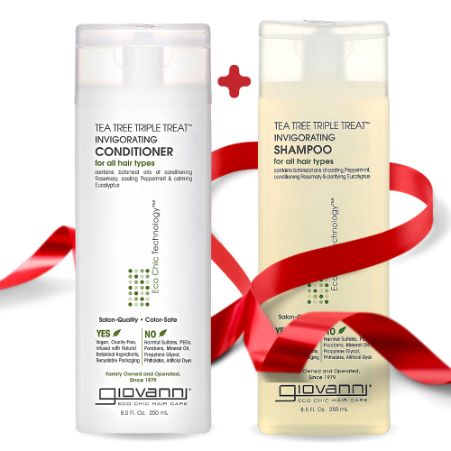 جيوفاني - مجموعة العلاج الثلاثي للشعر بخلاصة شجرة الشاي  250 مل