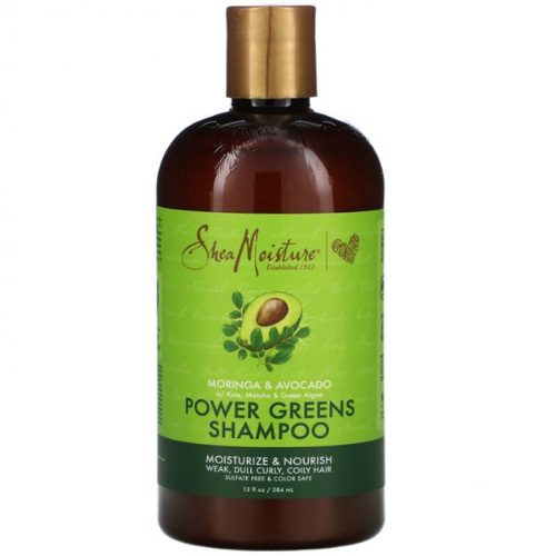 شيا مويستشر -شامبو القوة الخضراء بالأفوكادو و أوارق المورينجا  384 مل