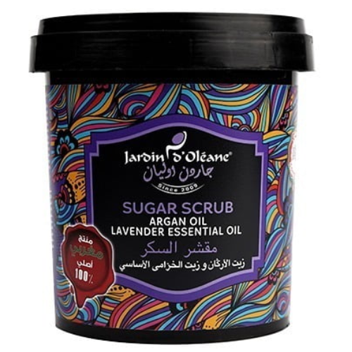 جاردن اوليان - مقشر السكر للجسم بزيت الأركان والخزامى الأساسي 600 غرام