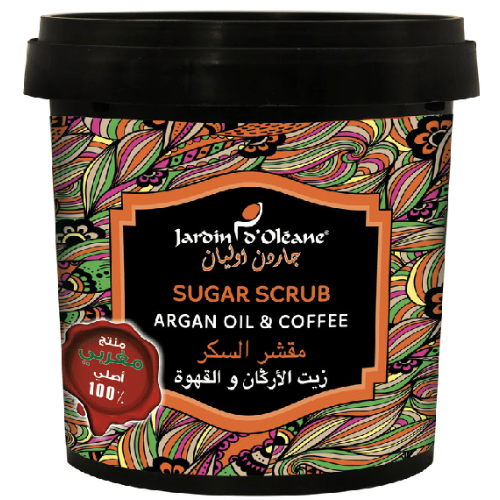 جاردن اوليان - مقشر السكر للجسم بزيت الأركان والقهوة 600 جم