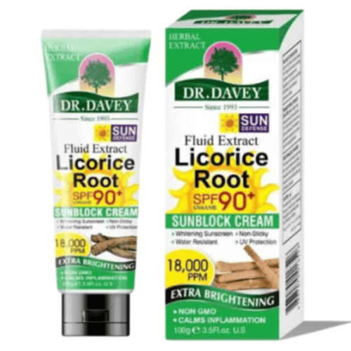 دكتور ديفي - كريم واقي شمس بعامل حماية 90 بخلاصة عرق السوس  100 جم