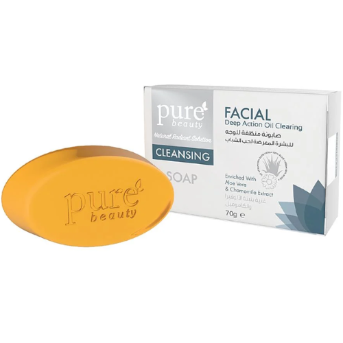 بيور بيوتي - صابون منظف للوجه للبشرة المعرضة لحب الشباب 70 غرام