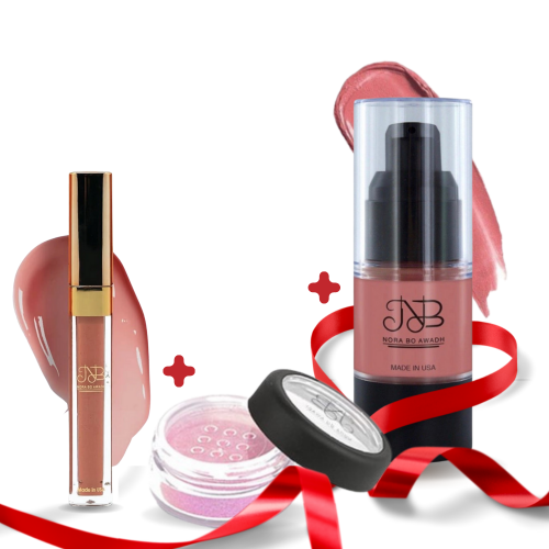 نورة بو عوض - مجموعة من  بلشر وليب جلوس و غليتر للعيون.