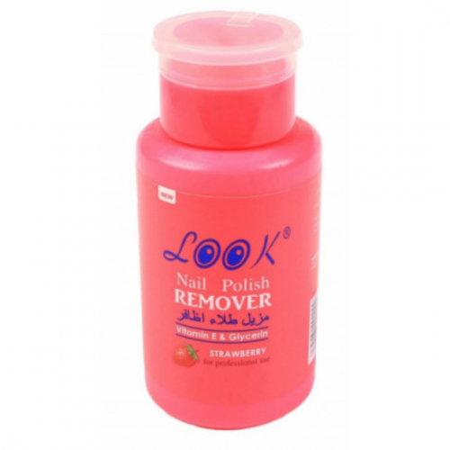 لوك - مزيل طلاء الأظافر بالفراولة وردي 175مل