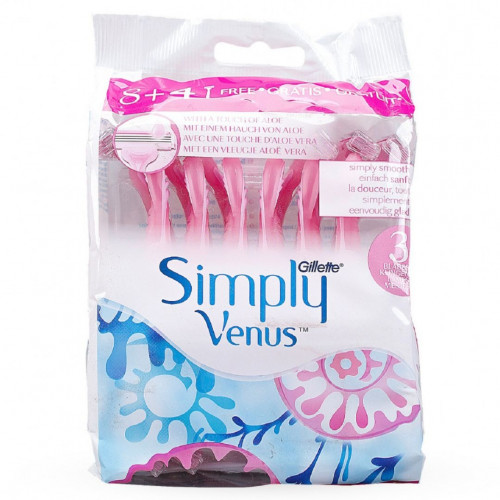 فينوس شفرات حلاقة نسائي سيمبلي من جيليت 8+4 قطعة