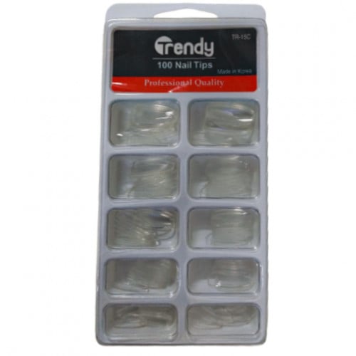 تريندي - مجموعة اظافر اصطناعية 100 حبه TR15Cشفافة