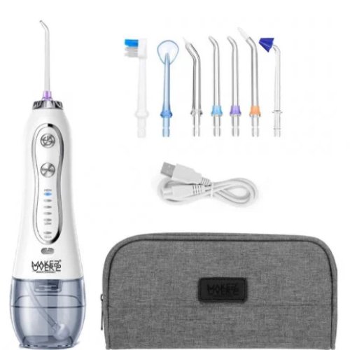 ميك اوفر 22 - جهاز الخيط المائي المطور لتنظيف الاسنان  - أبيض