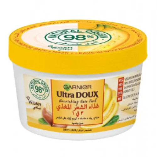 غارنييه - غذاء الشعر  المرطب 3 في 1 بالموز والشيا  390 مل