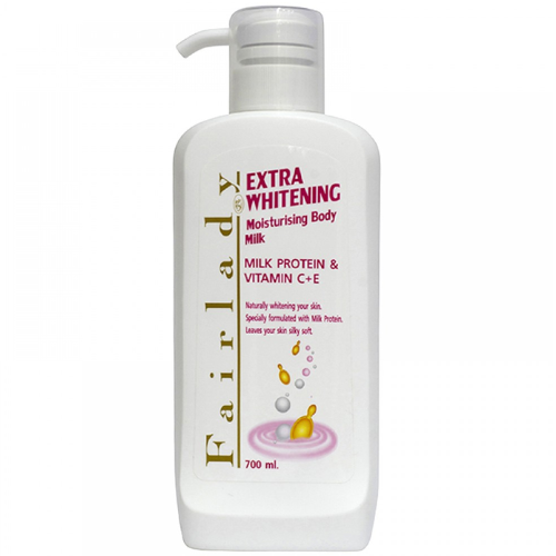 لوشن تبيض الجسم ببروتين الحليب وفيتامين E و C من فير ليدي  700 مل