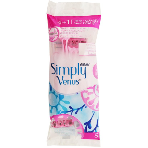 فينوس شفرات حلاقة نسائي سيمبلي من جيليت 4+1 قطعة