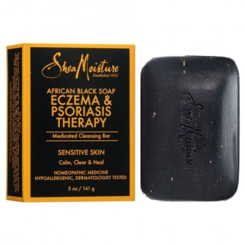 شيا مويستشر - صابون إفريقي أسود لعلاج الإكزيما والصدفية